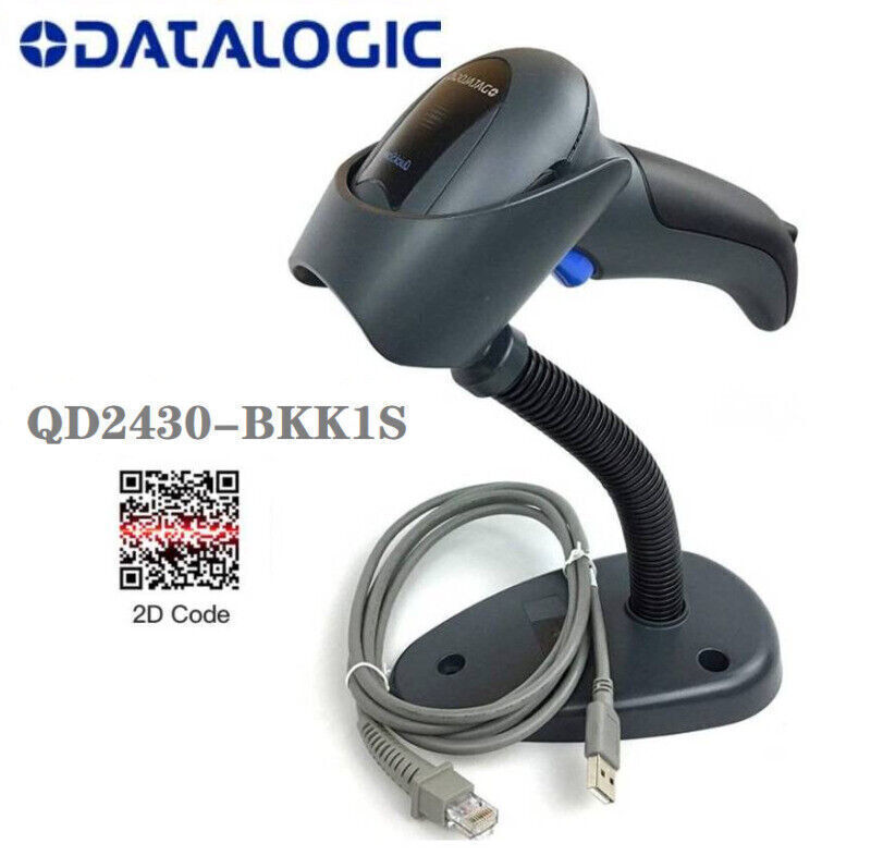 1D/2D Handscanner Datalogic Quickscan QD2430 USB Kit Barcodescanner + Standfuss QD2430-BKK1S