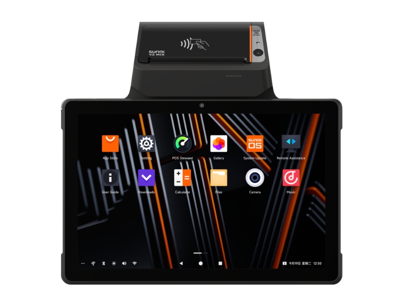 10.1 Zoll Tablet Android Sunmi V3 Mix - 80mm Thermobondrucker, 2D-Barcodescanner, microSD Slot, 4GB+32GB, T5711