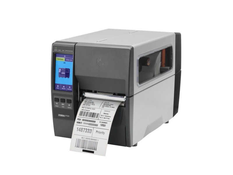 Etikettendrucker Zebra ZT231, thermodirekt, LCD-Display, 203dpi, 104mm, USB + RS232 + Ethernet, Peeler, ZT23142-D1E000FZ