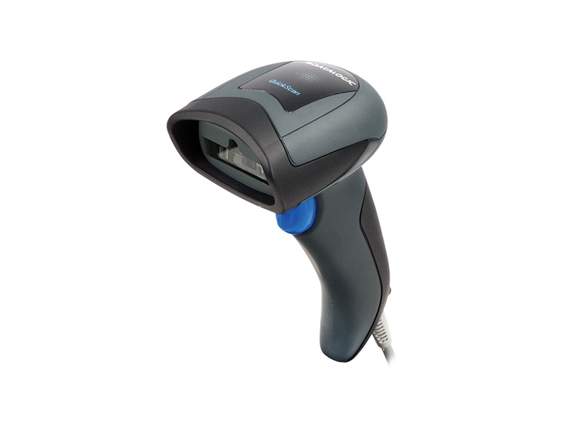1D Handscanner Datalogic QuickScan I QD2131 - CCD-Barcodescanner, USB-Kabel-KIT mit Ständer, schwarz QD2131-BKK1S